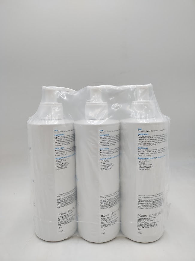 LOT OF 3 La Roche Posay Toleriane Hydrating Gentle Face Wash 13.52oz LOT OF 3