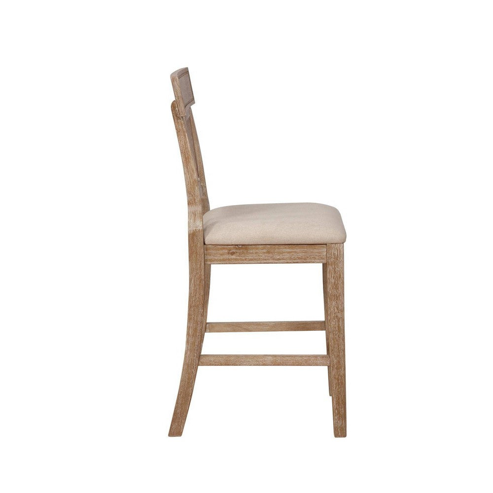 Rylan Handwoven Back Counter Height Barstool Natural - Linon (LOCAL PICKUP ONLY)