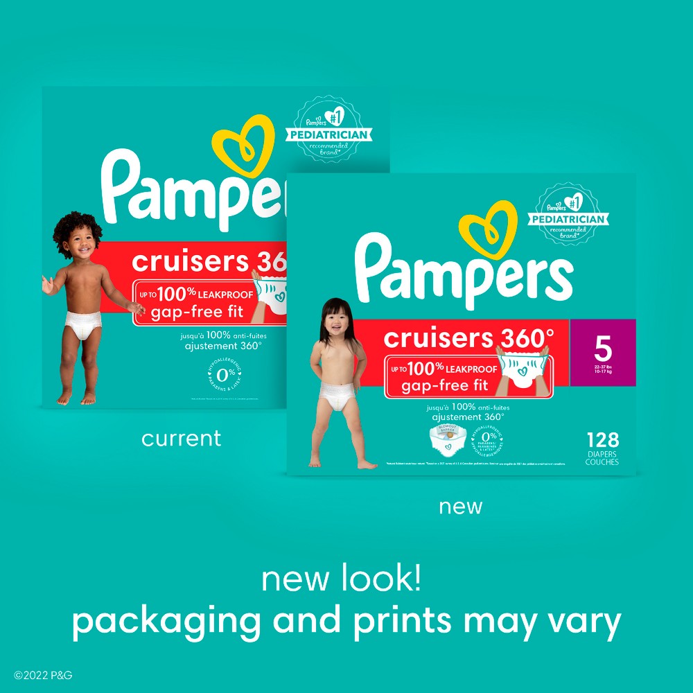 Pampers Cruisers 360 Disposable Diapers Jumbo Pack - Size 4 - 21ct