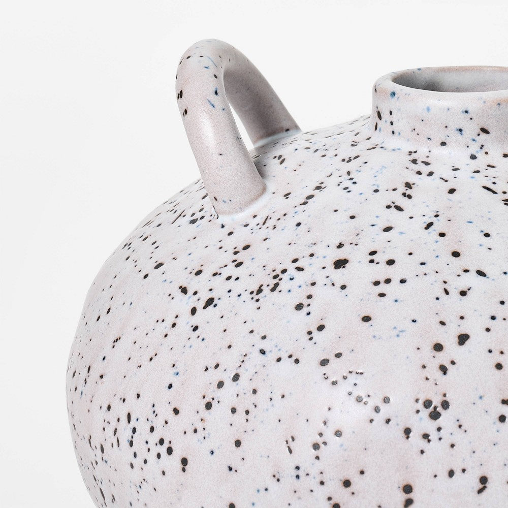 Small Matte Ceramic Speckle Glaze Vase - Threshold designed with Studio McGee: Handled Amphora, 5.91" Height