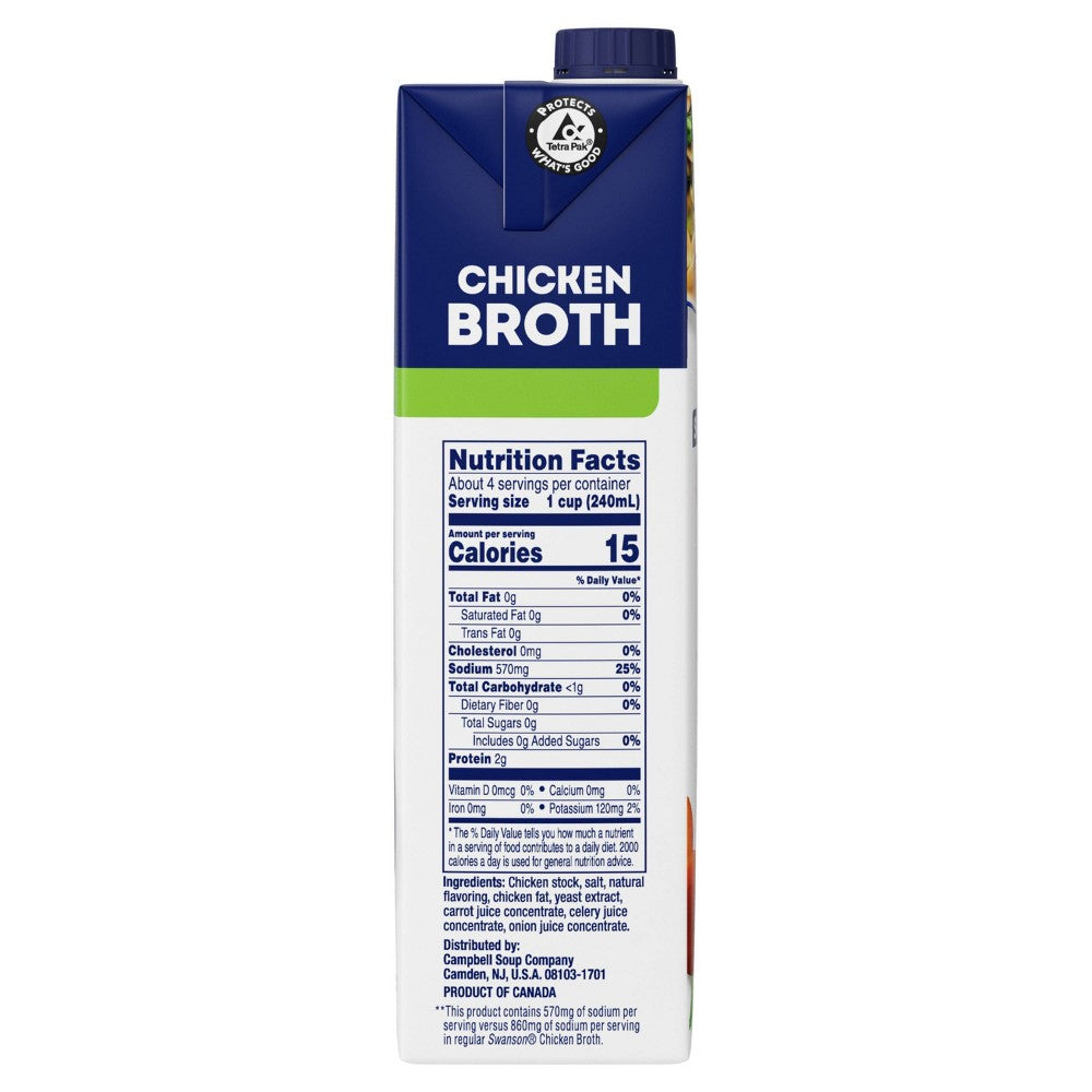Swanson Natural Goodness Gluten Free 33% Less Sodium Chicken Broth - 32oz (LOCAL PICKUP ONLY)