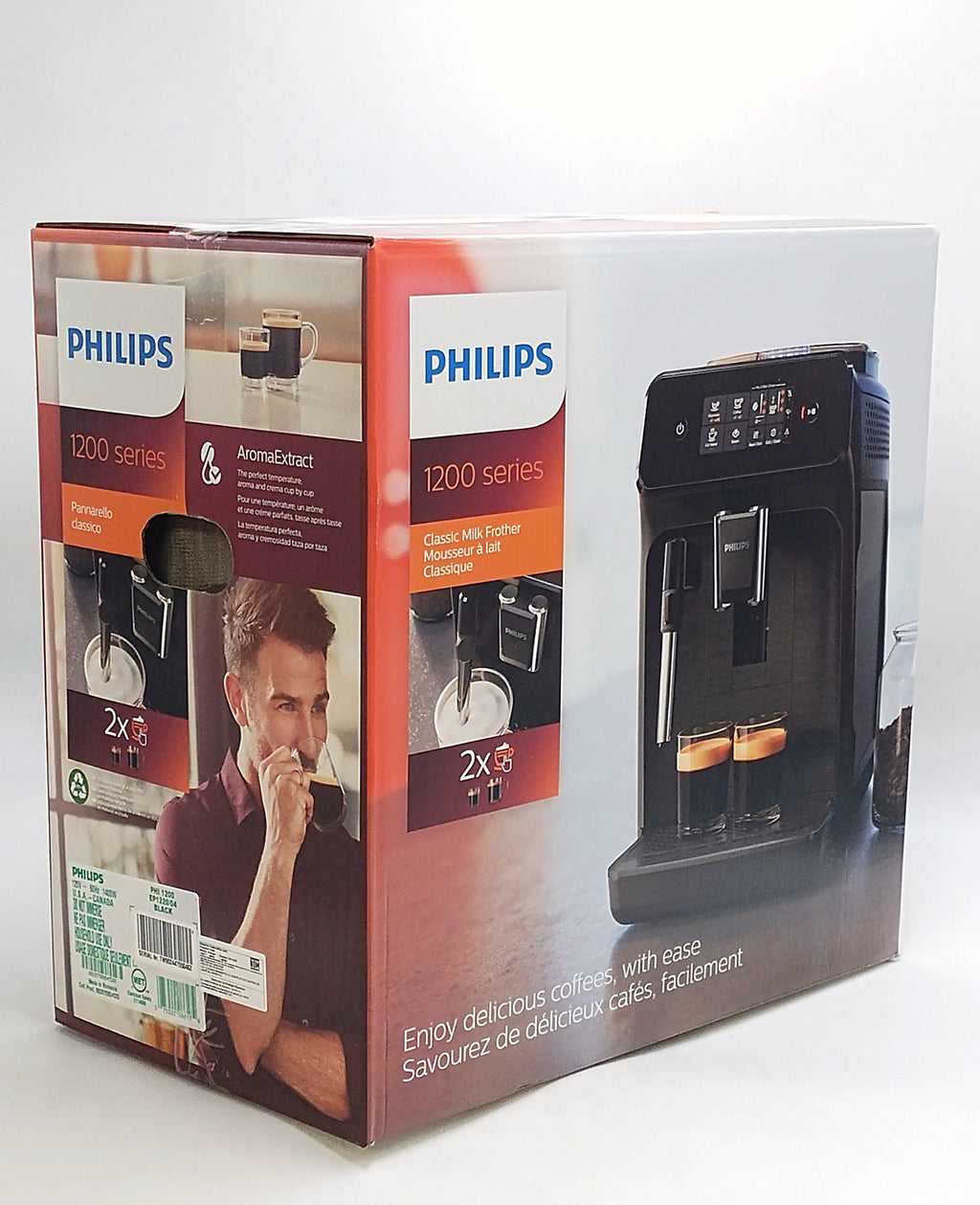 Philips 1200 Fully Automatic Espresso and Coffee Machine with Milk Frother Black (LOCAL PICKUP ONLY)