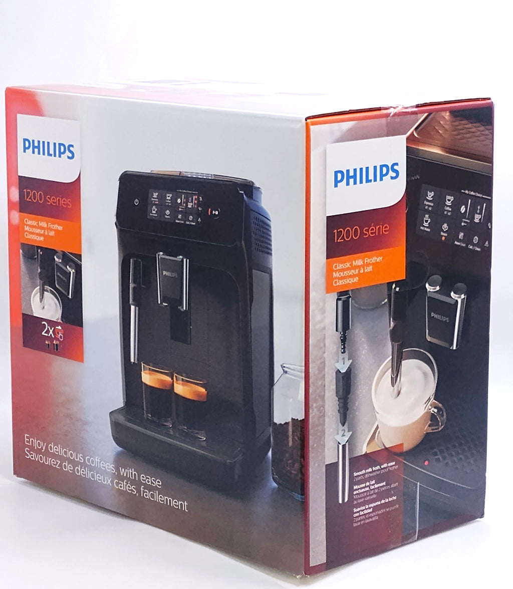 Philips 1200 Fully Automatic Espresso and Coffee Machine with Milk Frother Black (LOCAL PICKUP ONLY)