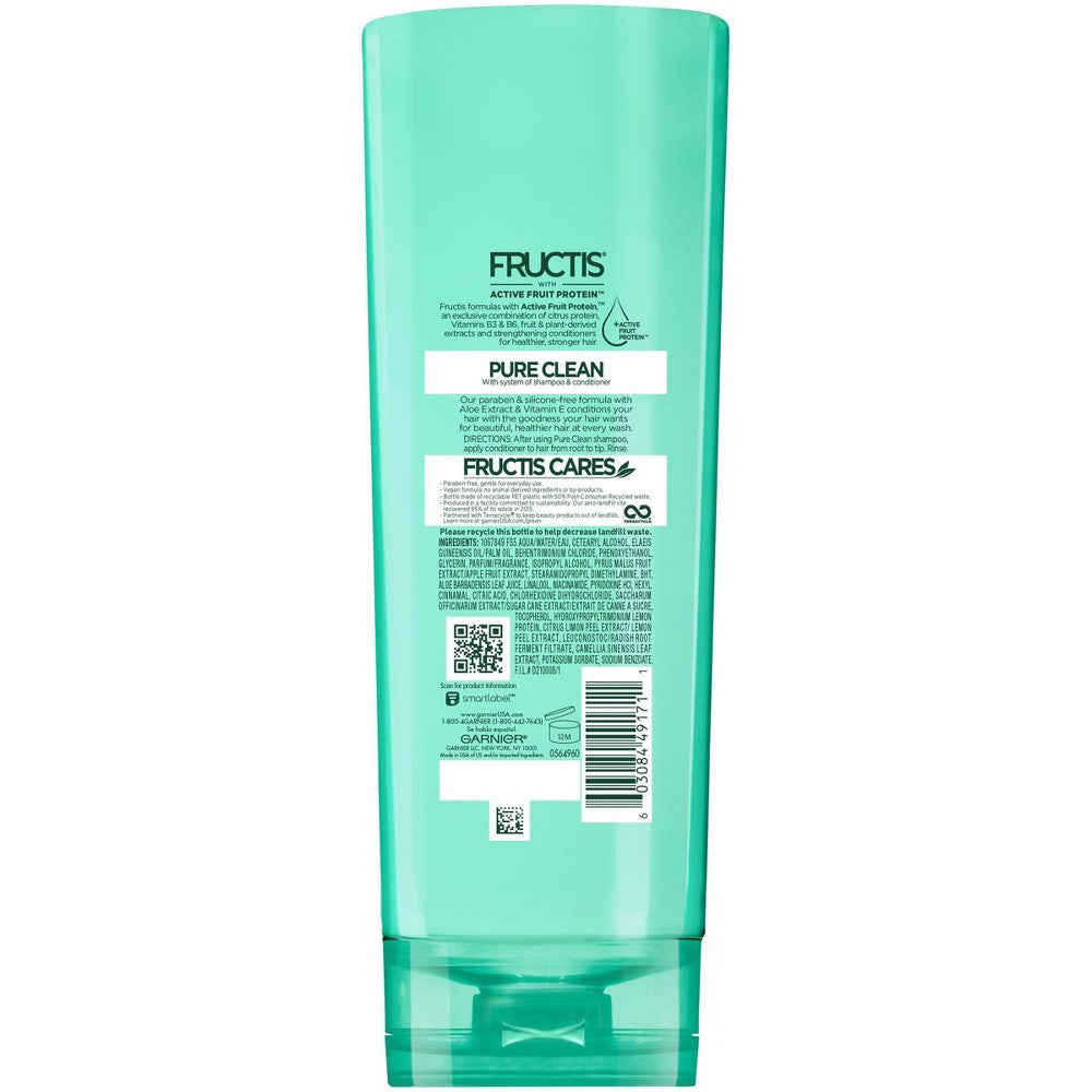 Garnier Fructis with Active Fruit Protein Pure Clean Fortifying Conditioner with Aloe Extract - 12 fl oz