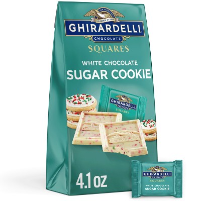 Ghirardelli White Chocolate Candy Sugar Cookie SQUARES - 4.1oz