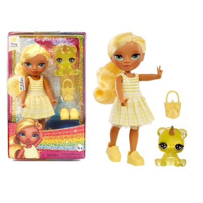 Rainbow High Littles Daisy Madison Yellow 5.5" Posable Small Doll with Purse Magical Pet Bear
