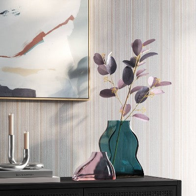 Small Pink Curved Glass Vase - Threshold