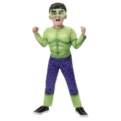 Toddler Marvel Hulk Halloween Costume Jumpsuit with Mask 2-3T