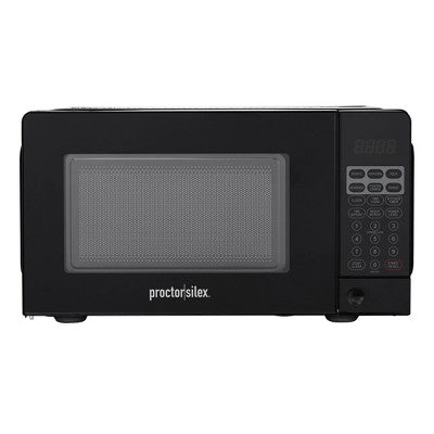 Proctor Silex 700W 0.6cu ft Countertop Microwave Oven Black: Small Microwave for Dorm, Compact Kitchen Appliance (LOCAL PICKUP ONLY)
