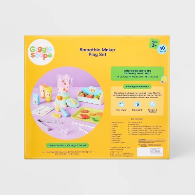 Smoothie Maker Play Set - Gigglescape: Creative Toy Kitchen, Play Food, 28 Pieces, Ages 3+, Fine Motor Skills