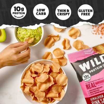 WILDE 10g Protein Chips Himalayan Pink Salt - 4oz
