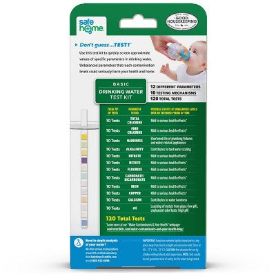 Safe Home Basic DIY 120 Water Test Kit: Household Drinking Water Tester for Lead & More, EPA Standards