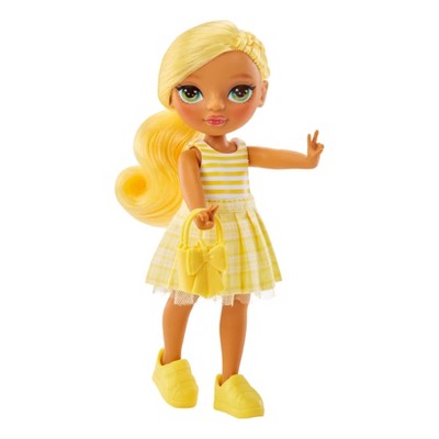 Rainbow High Littles Daisy Madison Yellow 5.5" Posable Small Doll with Purse Magical Pet Bear