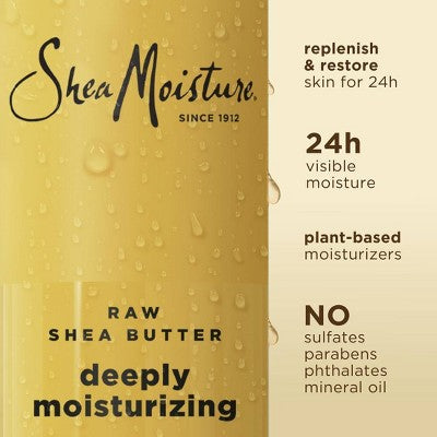 SheaMoisture Body Wash Deeply Moisturizing - Raw Shea Butter with Pro-Ceramides & Frankincense - 18 fl oz