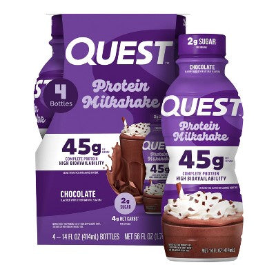 Quest Nutrition Ready to Drink High Protein Milkshake - Chocolate - 56 fl oz/4ct