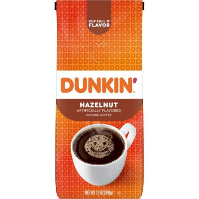 Dunkin' Hazelnut Flavored Medium Roast Ground Coffee - 12oz