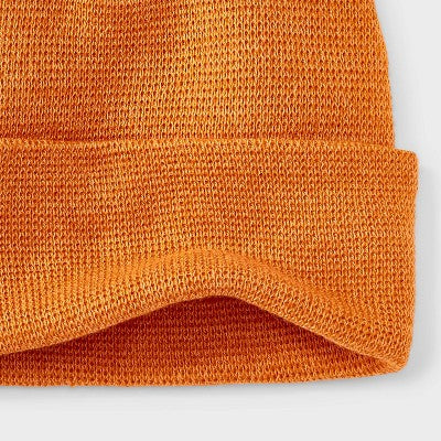 Men's Knit Cuffed Beanie - Goodfellow & Co Orange