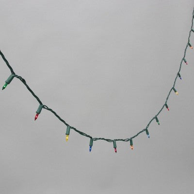 Philips 100ct Heavy Duty Incandescent Smooth Mini String Lights with Green Wireand Remains Lit Technology