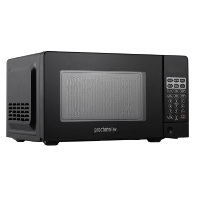 Proctor Silex 700W 0.6cu ft Countertop Microwave Oven Black: Small Microwave for Dorm, Compact Kitchen Appliance (LOCAL PICKUP ONLY)
