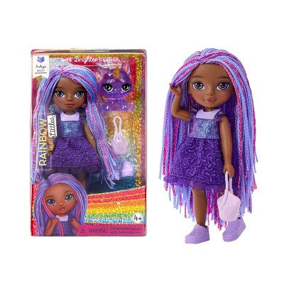 Rainbow High 6" Littles Doll - Indigo: Articulated Fashion Girl Figure with Accessories from MGA Entertainment