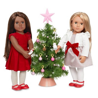 Our Generation Holiday Twinkle Christmas Tree & Ornaments Accessory Set for 18" Dolls