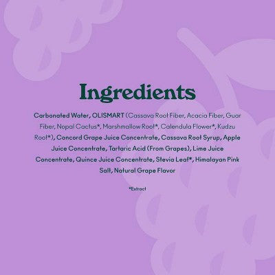 OLIPOP Classic Grape Prebiotic Soda - 4ct/12 fl oz Cans