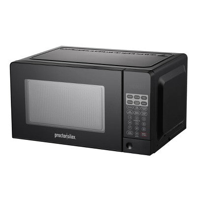 Proctor Silex 700W 0.6cu ft Countertop Microwave Oven Black: Small Microwave for Dorm, Compact Kitchen Appliance (LOCAL PICKUP ONLY)