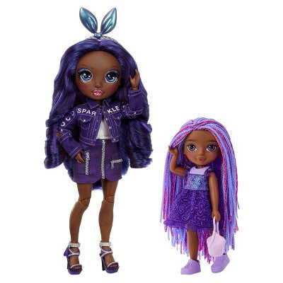 Rainbow High 6" Littles Doll - Indigo: Articulated Fashion Girl Figure with Accessories from MGA Entertainment
