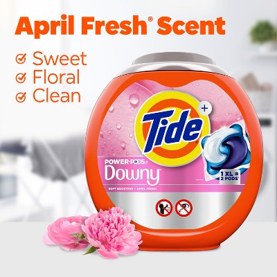 Tide April Fresh Power Pods with Downy HE Compatible Laundry Detergent Pacs - 32ct