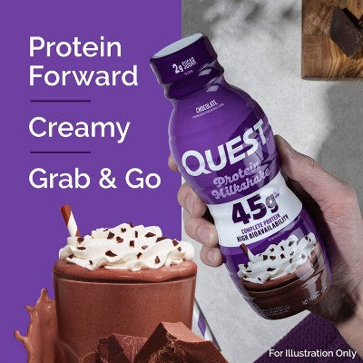 Quest Nutrition Ready to Drink High Protein Milkshake - Chocolate - 56 fl oz/4ct