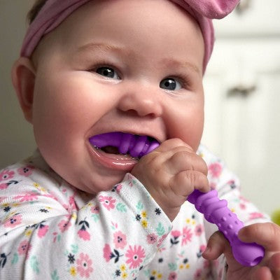 Re-Play Assorted Teether Straws with Cleaning brush - 4pk