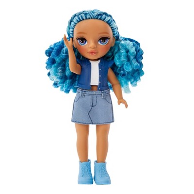 Rainbow High Littles Sapphire Bradshaw Blue 5.5" Posable Small Doll with Purse Magical Pet Yeti: Removable Clothes, Curly Hair, Articulated