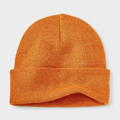 Men's Knit Cuffed Beanie - Goodfellow & Co Orange