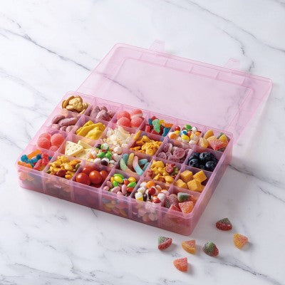 Cook With Color Snack Box with Adjustable Dividers Pink