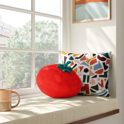 Shaped Plush Tomato Pillow Tomato Red - Room Essentials